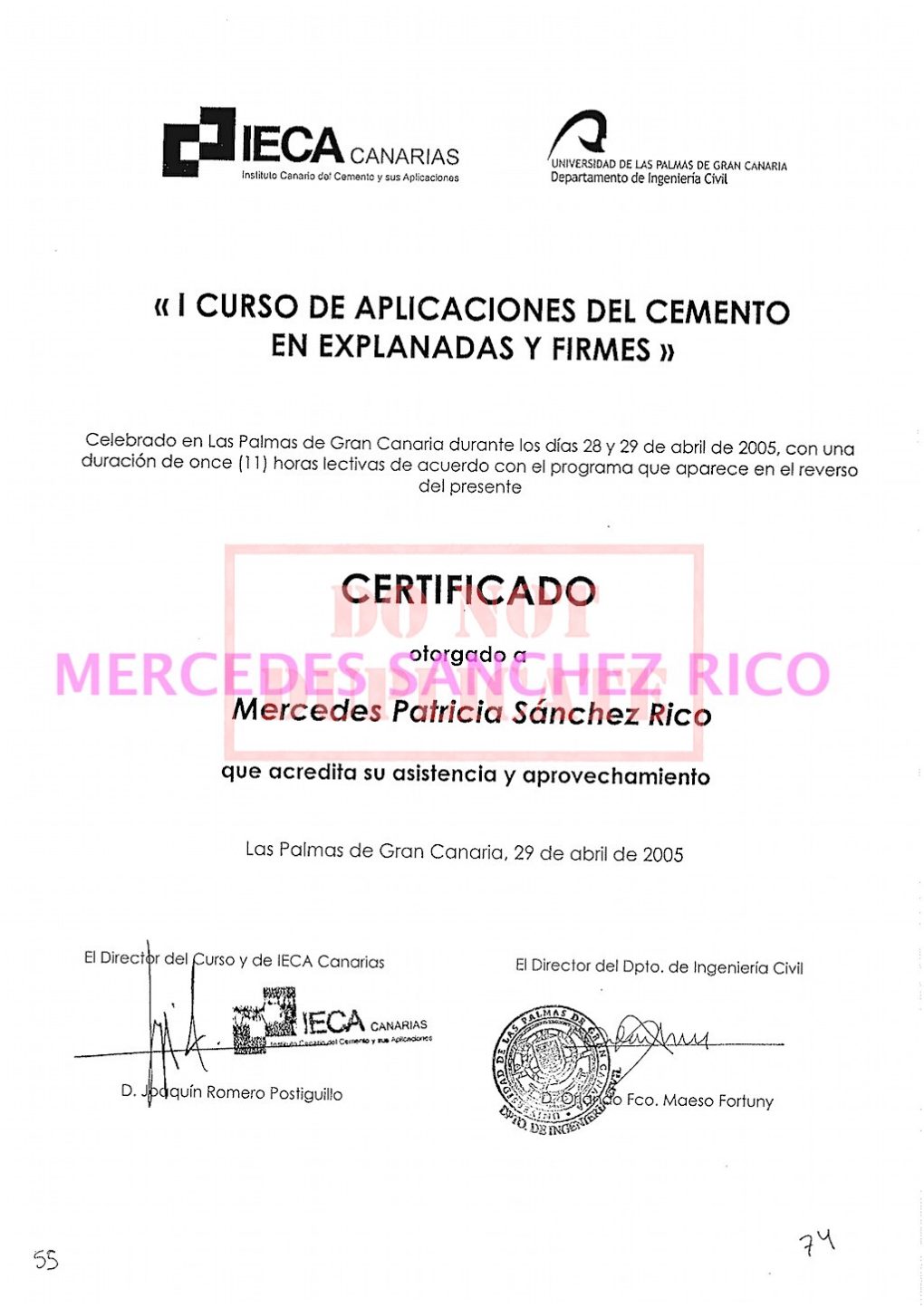 Diploma de "Acción Formativa Desarrollo de Líderes" de  Mercedes Sánchez Rico. Ingeniero Civil – Las Palmas de Gran Canaria. @mercedesitop